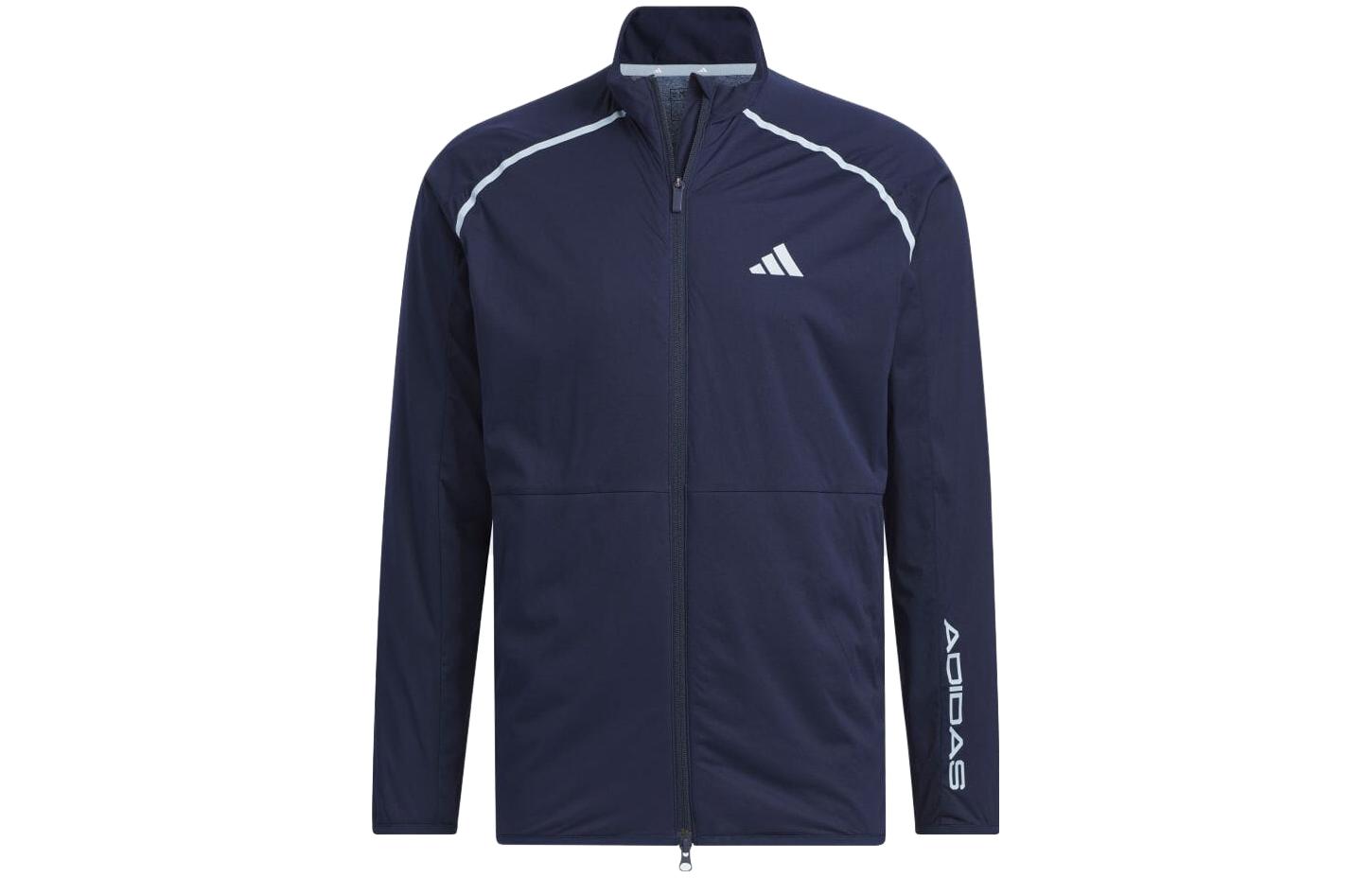 adidas Fitted Logo Print Zip Jacket Blue HY0949