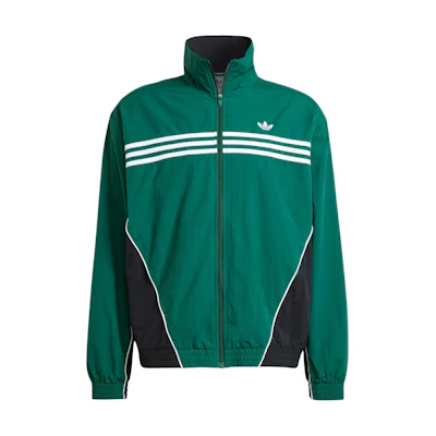 adidas Flames Jacket Green Three-Stripes Colorblock Track Jacket IS0195