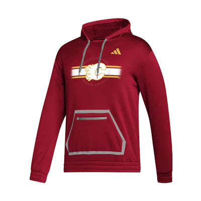 adidas Flames Team Issue Pullover Hockey Hoodie Red IK6654