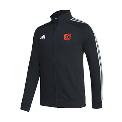 adidas Flames Track Jacket Black Flame Print High Collar Full Sleeve IB0605