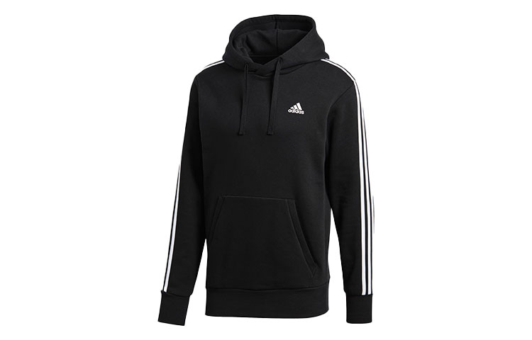 adidas Fleece-Lined Hoodie Pullover Black BR3588
