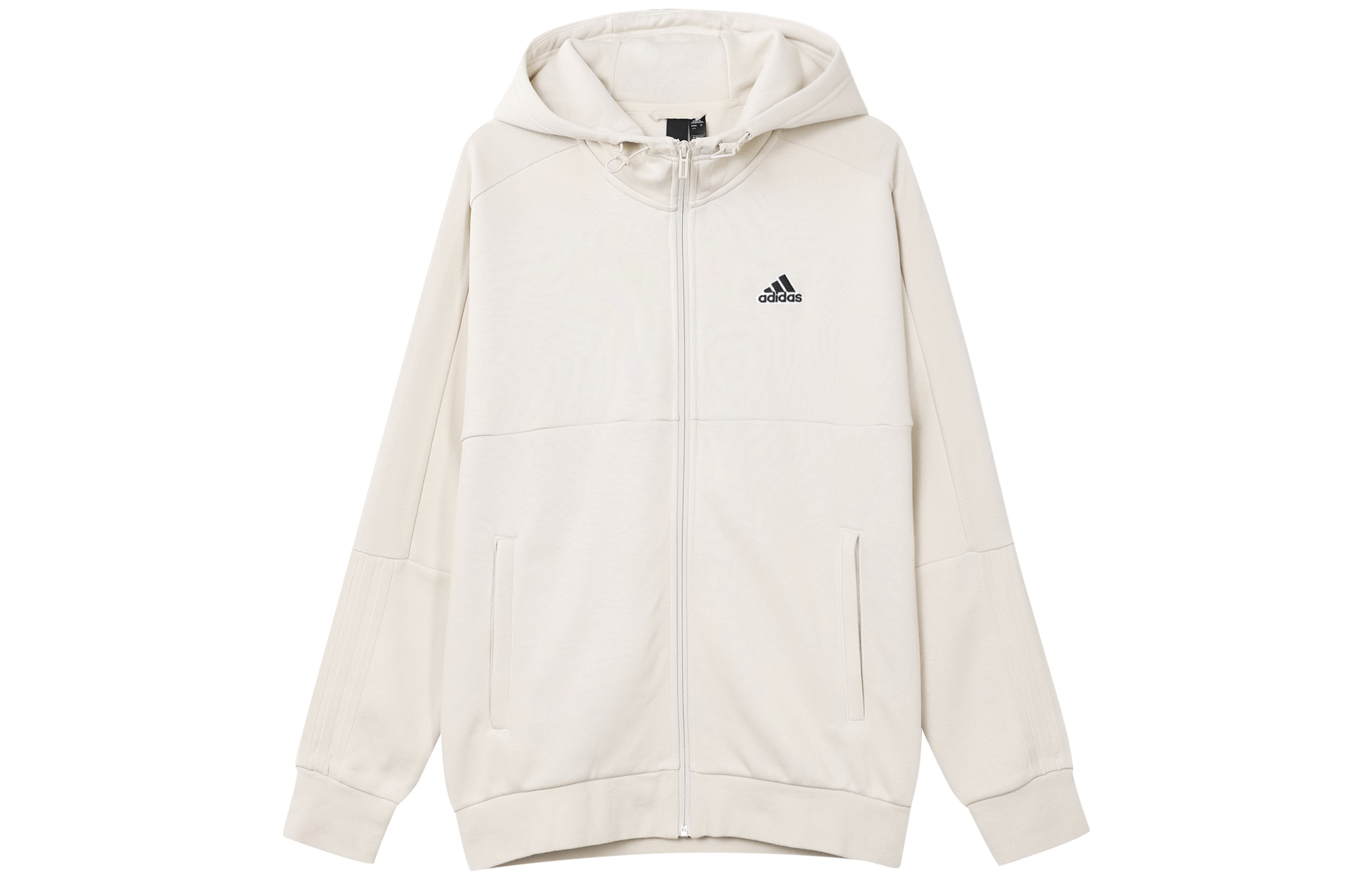 adidas Fleece-Lined Thermal Zip-Up Jacket Sweatshirt Brown. HG1833