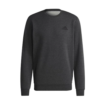 adidas Fleece Crewneck Sweatshirt - Dark Grey Heather/Black H12226