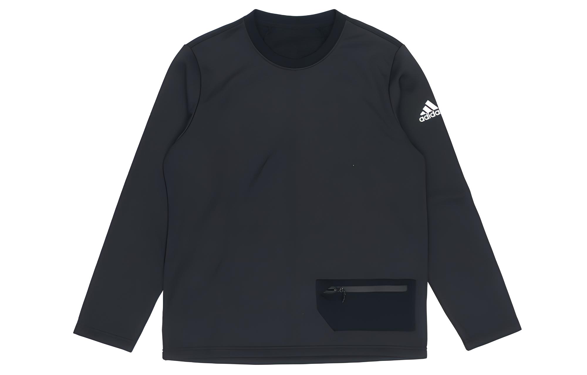 adidas Fleece Crewneck Sweatshirt Black - Warm Casual Athletic Pullover GV3513