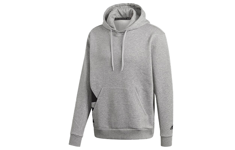 adidas Fleece Hoodie Pullover in Gray - Casual Training Sweatshirt GC7287