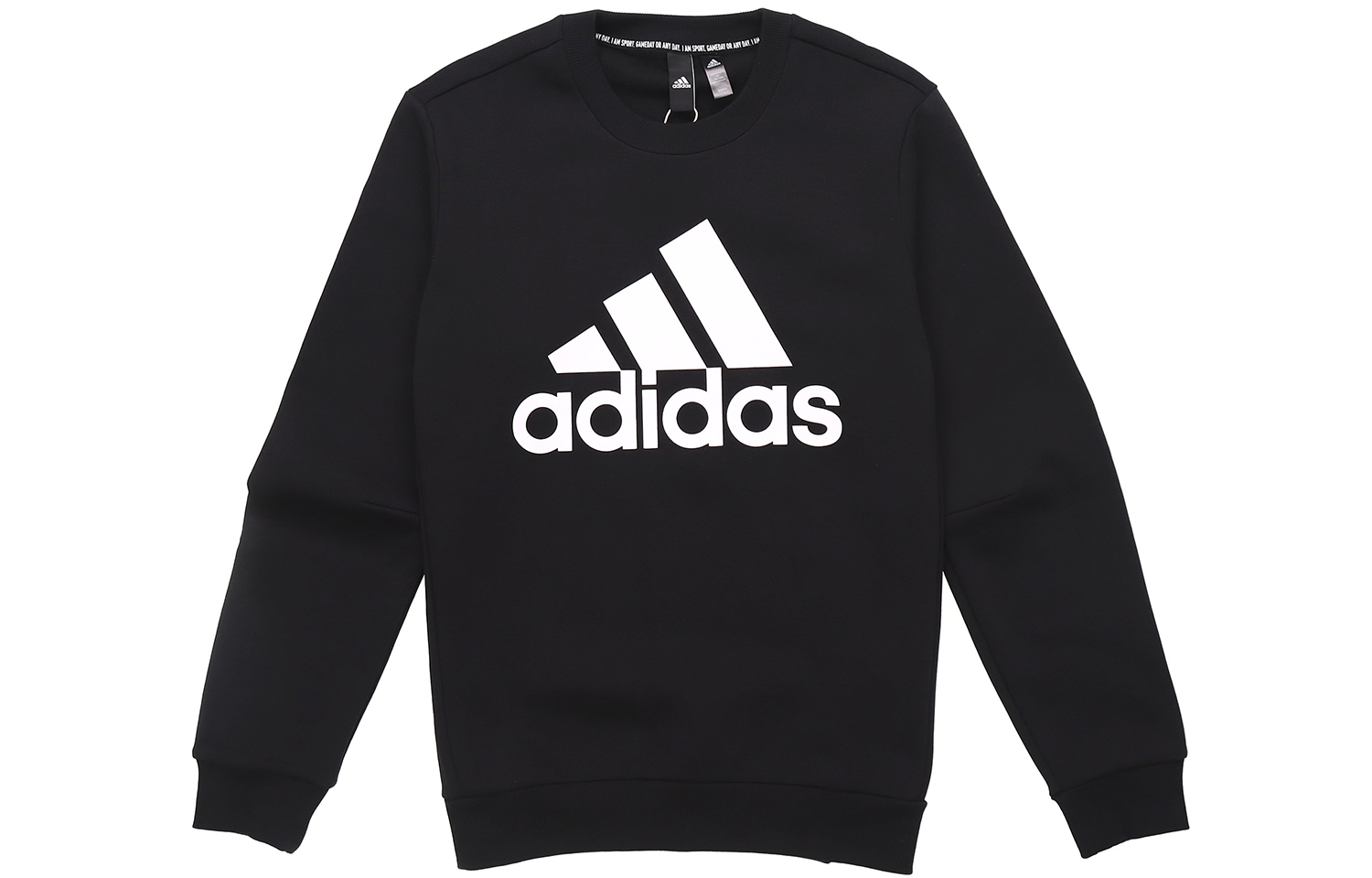 adidas Fleece Pullover Crewneck Sweatshirt Black EB5265