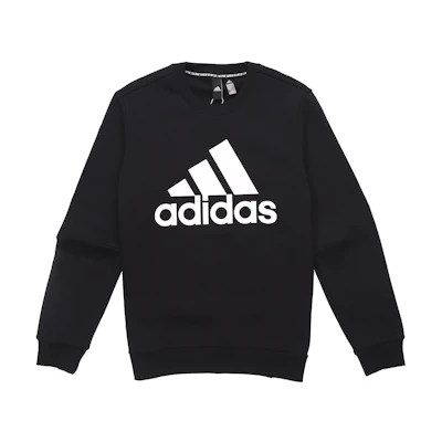 adidas Fleece Pullover Crewneck Sweatshirt Black EB5265
