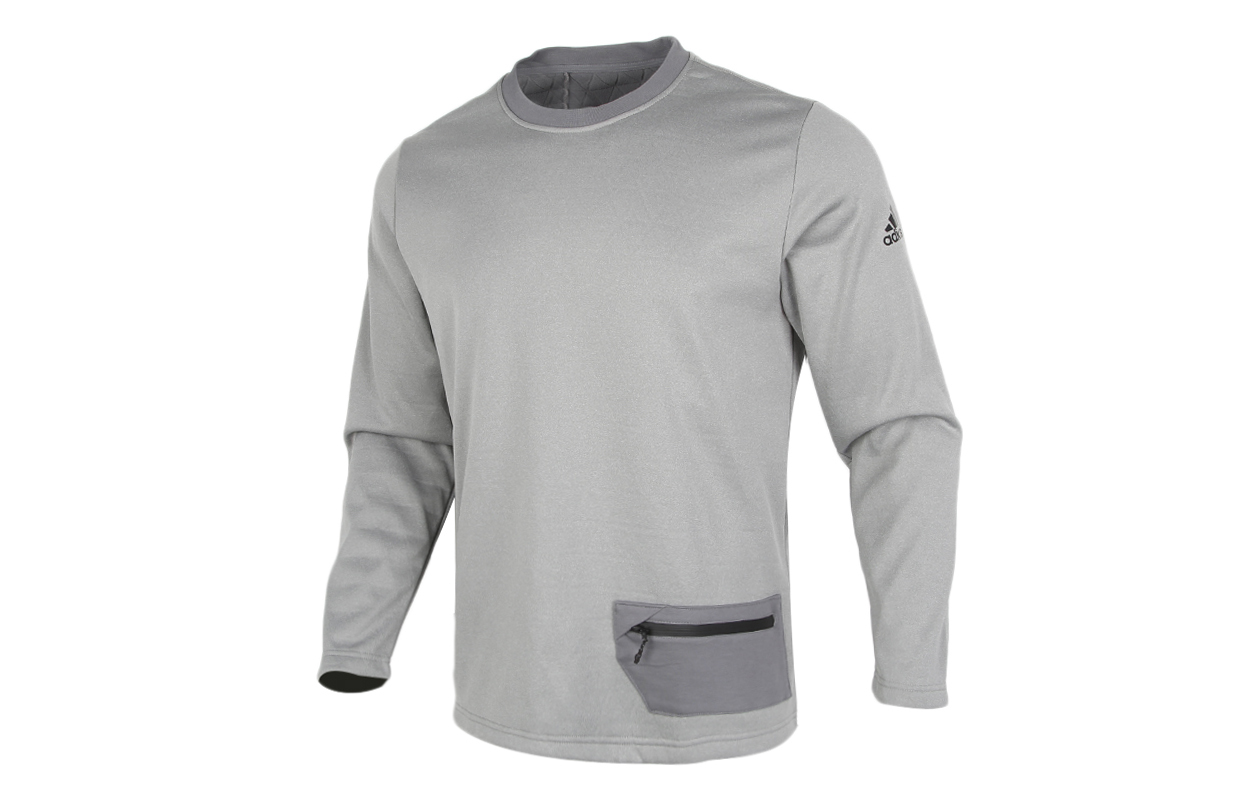 adidas Fleece Running Sweatshirt in Gray GV3514