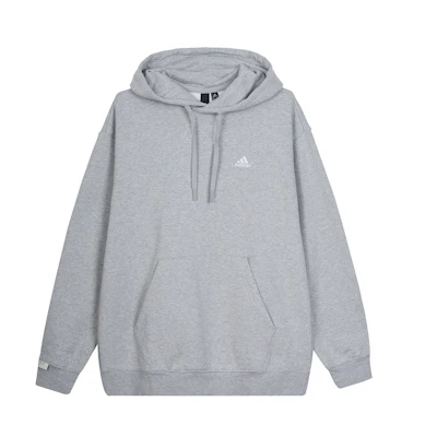 adidas Fleece Thickened Hoodie Sweatshirt in Medium Grey IV7586