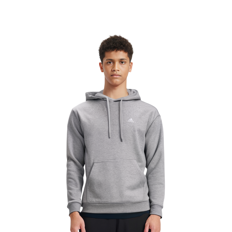 adidas Fleece Thickened Hoodie Sweatshirt in Medium Grey IV7586 圖 9