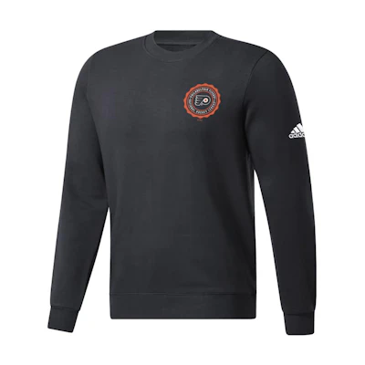 adidas Flyers Ice Hockey Crewneck Sweatshirt Black Long Sleeve Pullover IK9273