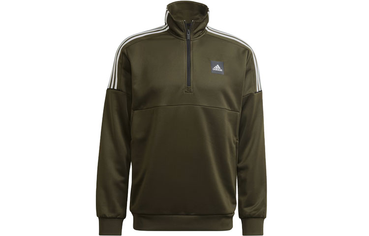 adidas Football-Inspired Track Top Jacket Green with 3-Stripes Design HS0407