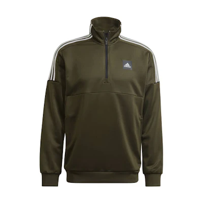 adidas Football-Inspired Track Top Jacket Green with 3-Stripes Design HS0407