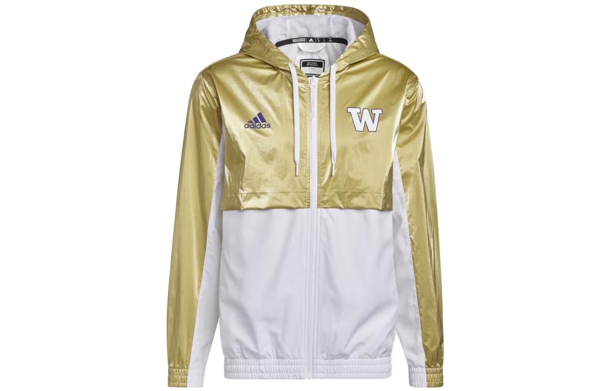 adidas Football Strategy Huskies Colorblock Logo Hooded Zip Jacket HC0691