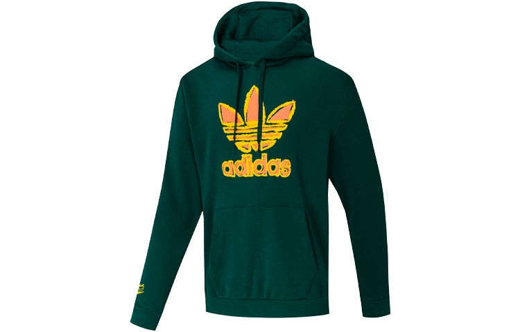 adidas Forest Green Large Logo Print Pullover Sweatshirt GR9960