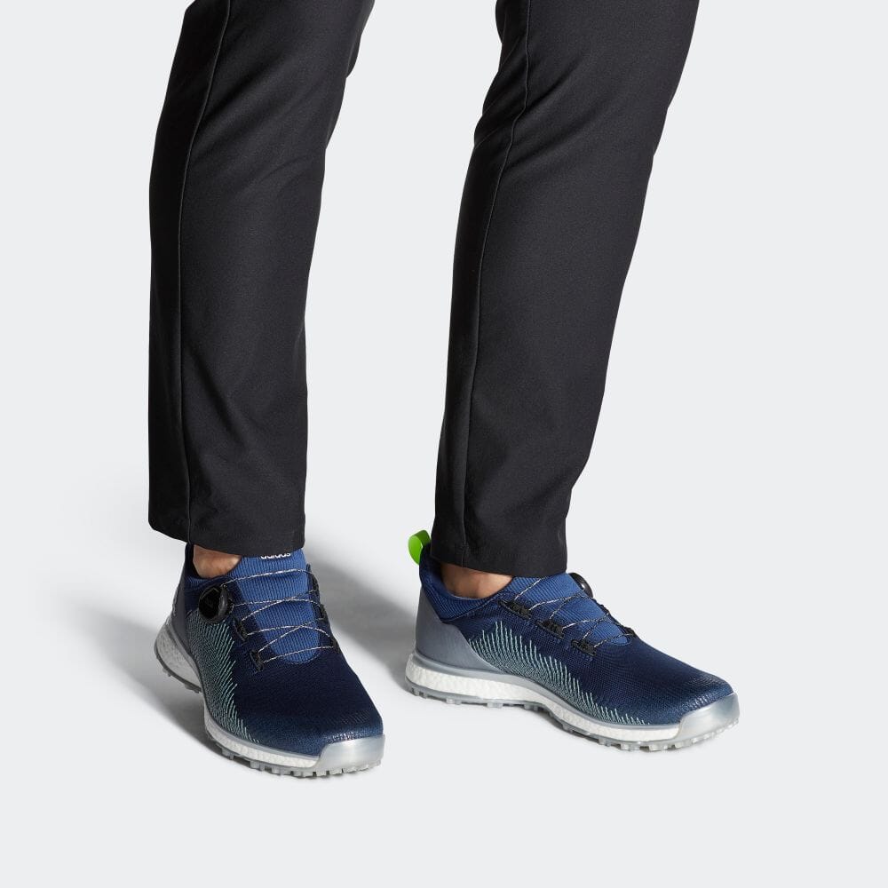 Sizing adidas Forgefiber Boa 快速繫帶系統 低筒運動跑步鞋 藍灰
