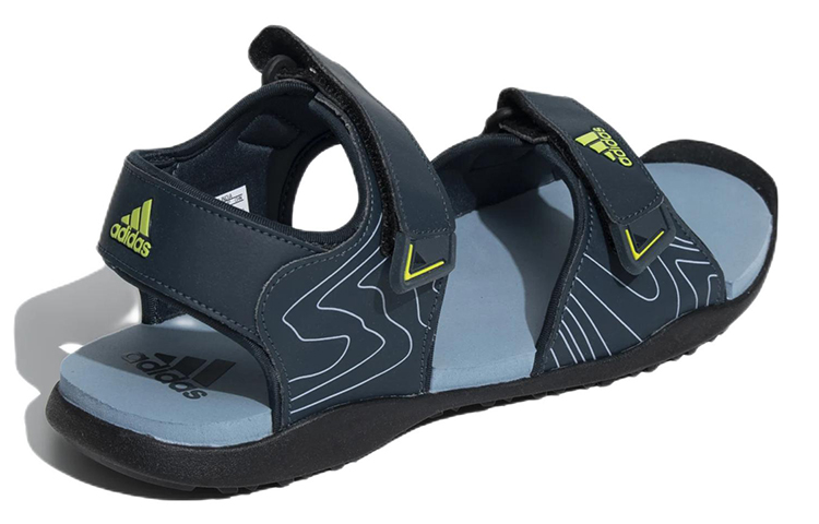 Shop adidas Fortadi 防滑休閒運動涼鞋 靛藍色