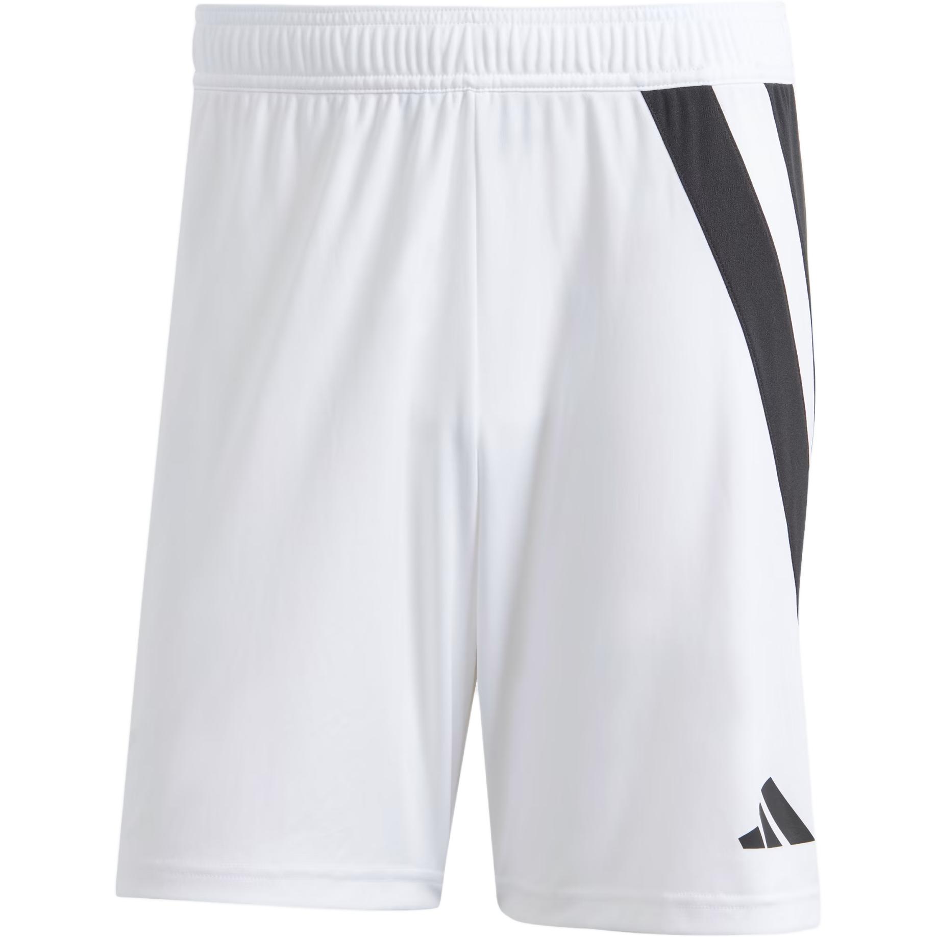 adidas Fortore 23 White Striped Elastic Waist Soccer Shorts IK5761