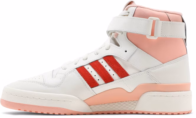 adidas originals FORUM 84 hi 減震耐磨 高筒 滑板鞋 男女款 米白色粉紅色 Lookbook adidas originals FORUM 84 hi 減震耐磨 高筒 滑板鞋 男女款 米白色粉紅色
