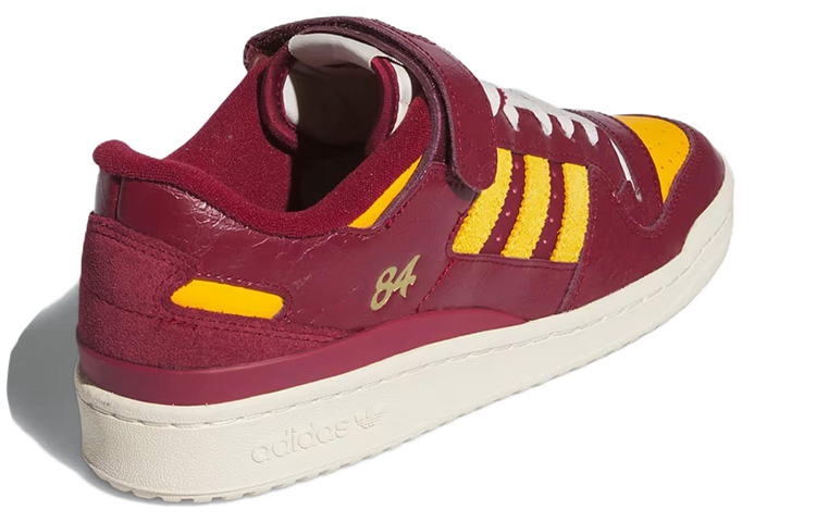 Shop adidas Originals FORUM 84 Low 百搭簡約 防滑耐磨 低筒 板鞋 男款 紅黃