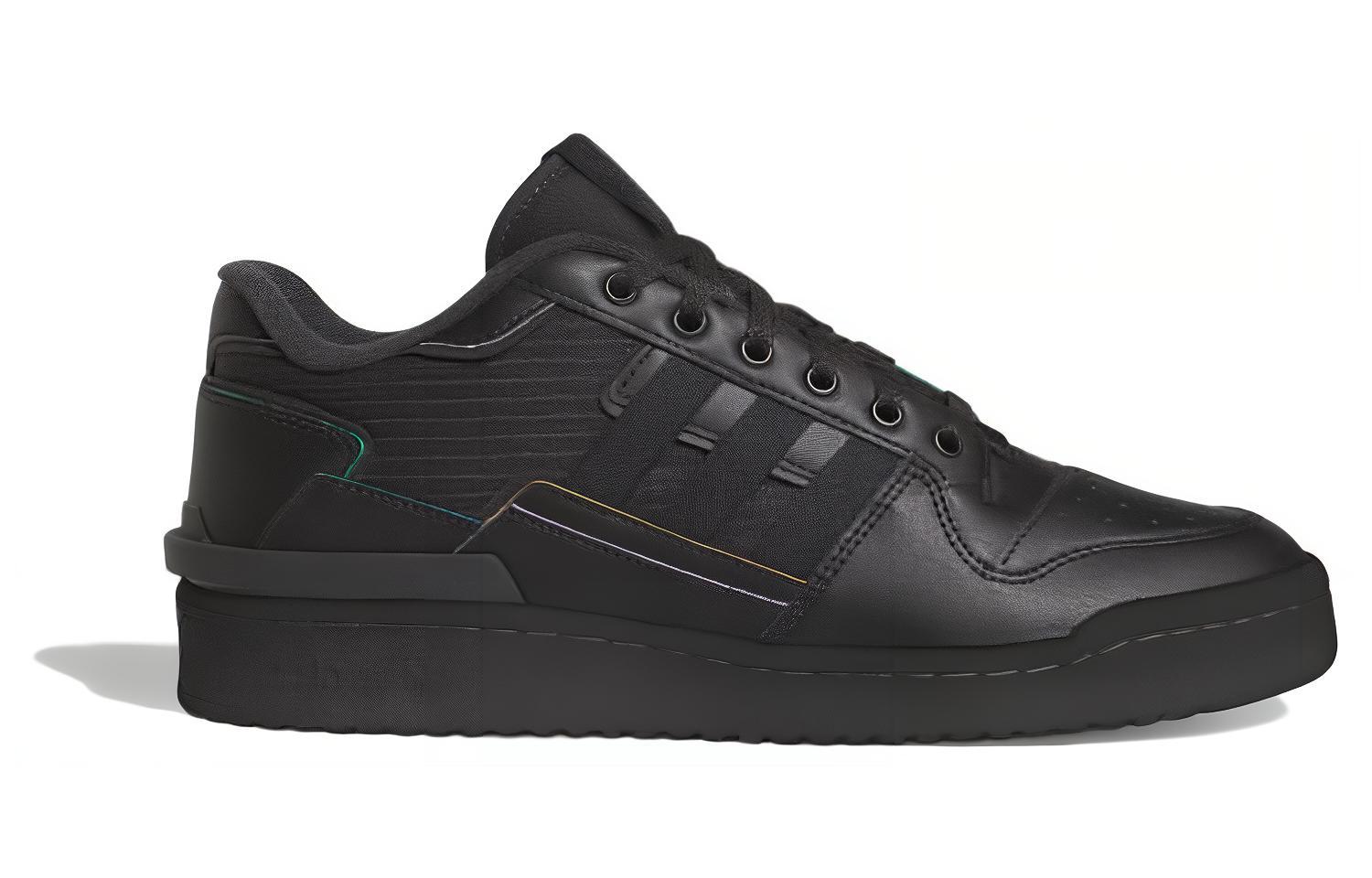 Order adidas originals 經典款 FORUM EXHIBIT LOW 百搭休閒 輕鬆舒適 減震耐磨 低筒 板鞋 男款 黑色