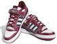 Lookbook adidas Forum Low 'Team Collegiate Burgundy Navy' dalam warna Burgundy Navy. H03811