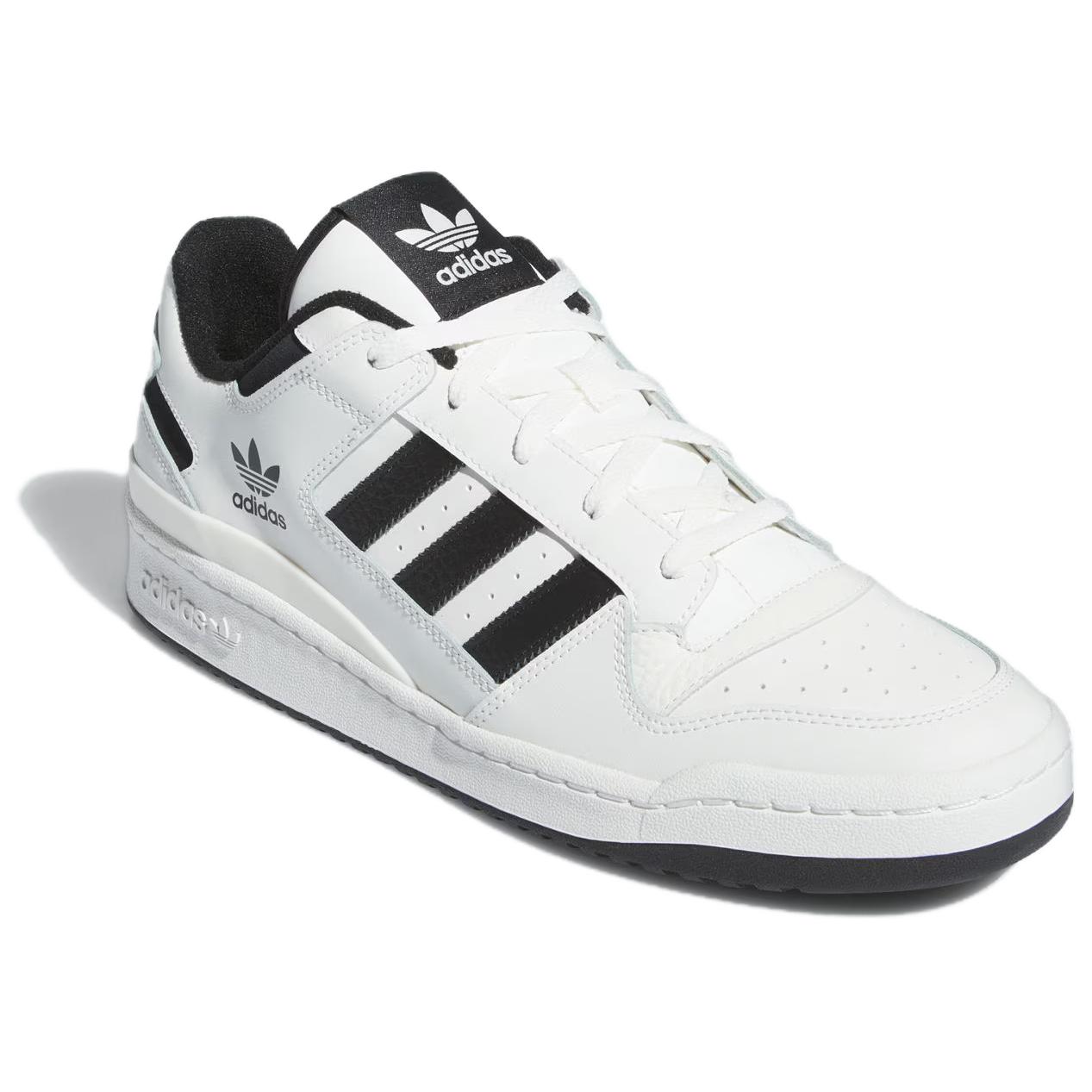 Shop adidas originals FORUM系列 Low Cl 舒適 防滑耐磨 低筒 板鞋 男女同款 白黑