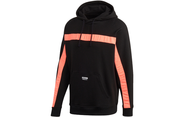 adidas FS OTH Pullover Hoodie Casual Athletic Sweatshirt - Black Patchwork FN0007