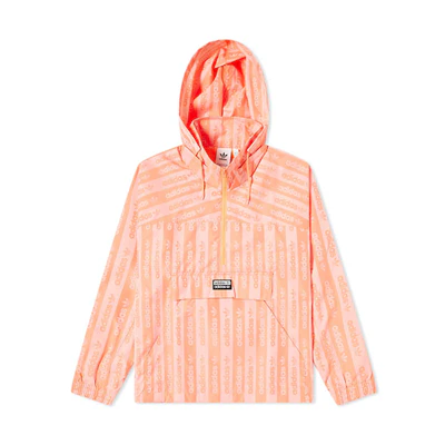 adidas FS TT Half-Zip Detachable Hood Jacket Coral Pink FM2227