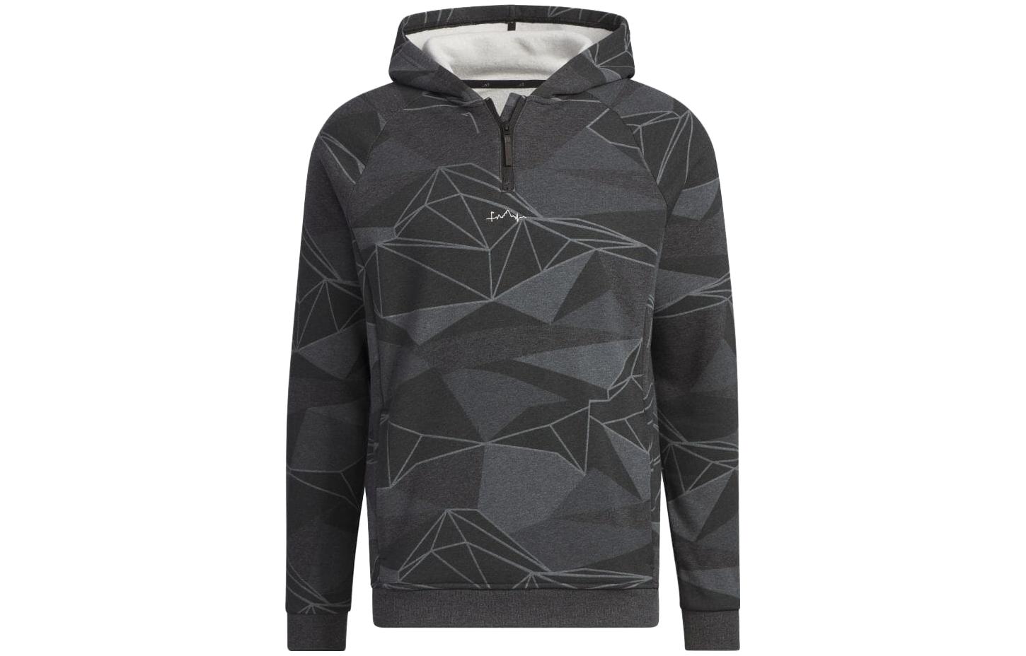adidas Full-Print Zip-Up Hoodie Japanese Edition Black IA2624-JAPAN