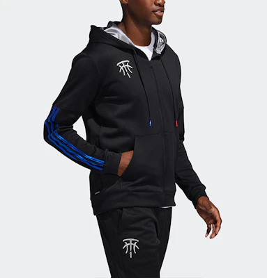 adidas Full-Zip Basketball Hoodie Jacket - Black FH7733 Details for adidas Full-Zip Basketball Hoodie Jacket - Black FH7733