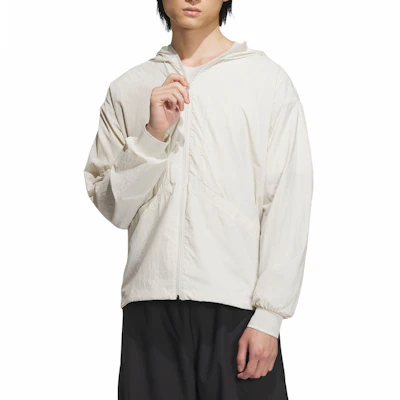 adidas Full-Zip Hooded Raglan Jacket Talc Color Outdoor Wear IY0745 Lookbook adidas Full-Zip Hooded Raglan Jacket Talc Color Outdoor Wear IY0745