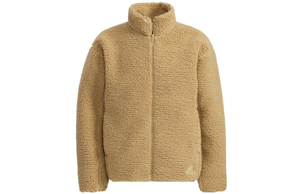 adidas Full-Zip Plush Jacket Beige H18087
