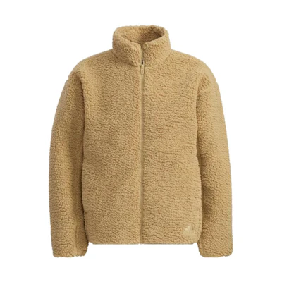 adidas Full-Zip Plush Jacket Beige H18087