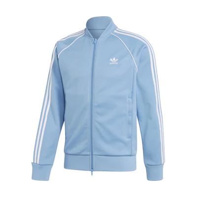 adidas Full-Zip Sports Jacket Crew Neck - Ash Blue CW1258