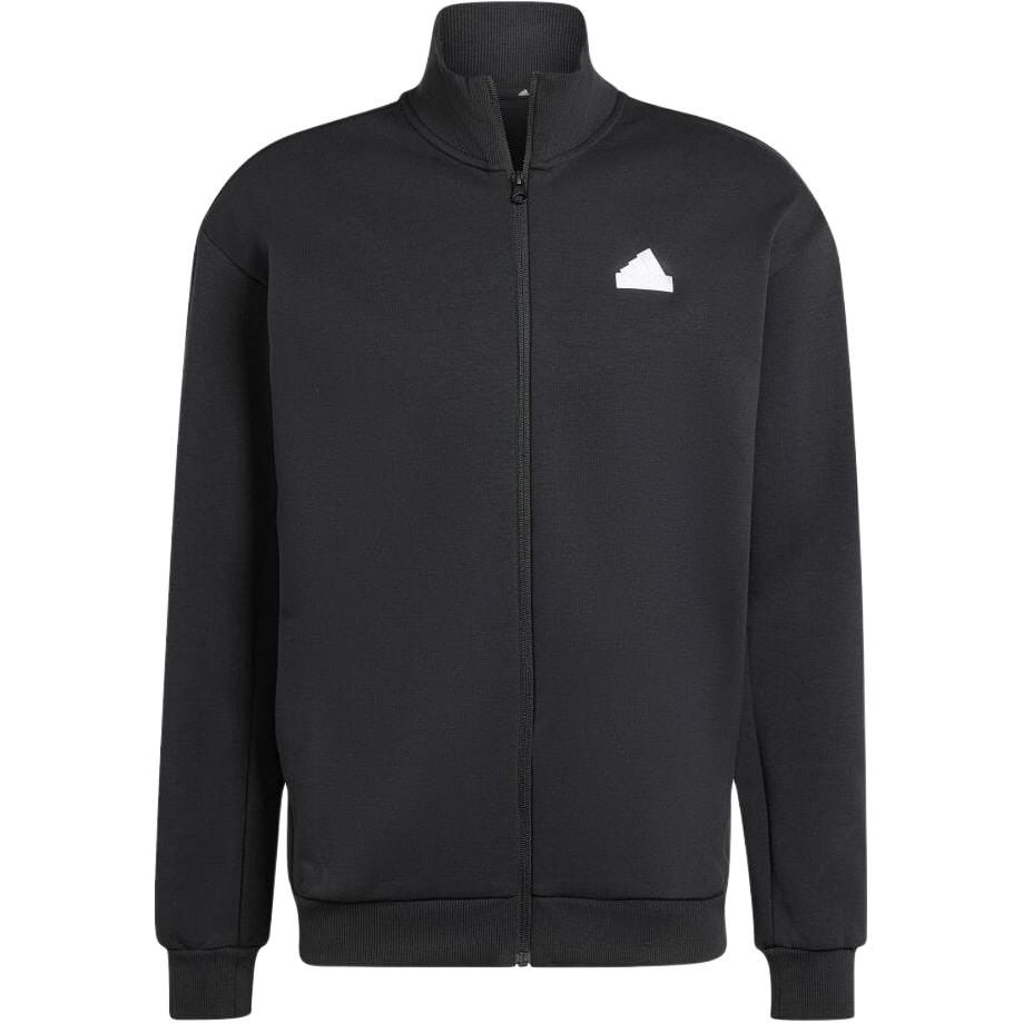 adidas Full-Zip Track Jacket Black/Grey with Logo Design IN3317