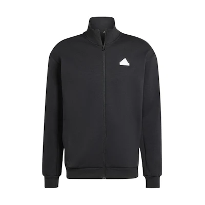 adidas Full-Zip Track Jacket Black/Grey with Logo Design IN3317