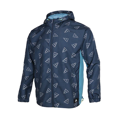 adidas Full Logo Quick-Dry Breathable Hooded Jacket Blue GP1826