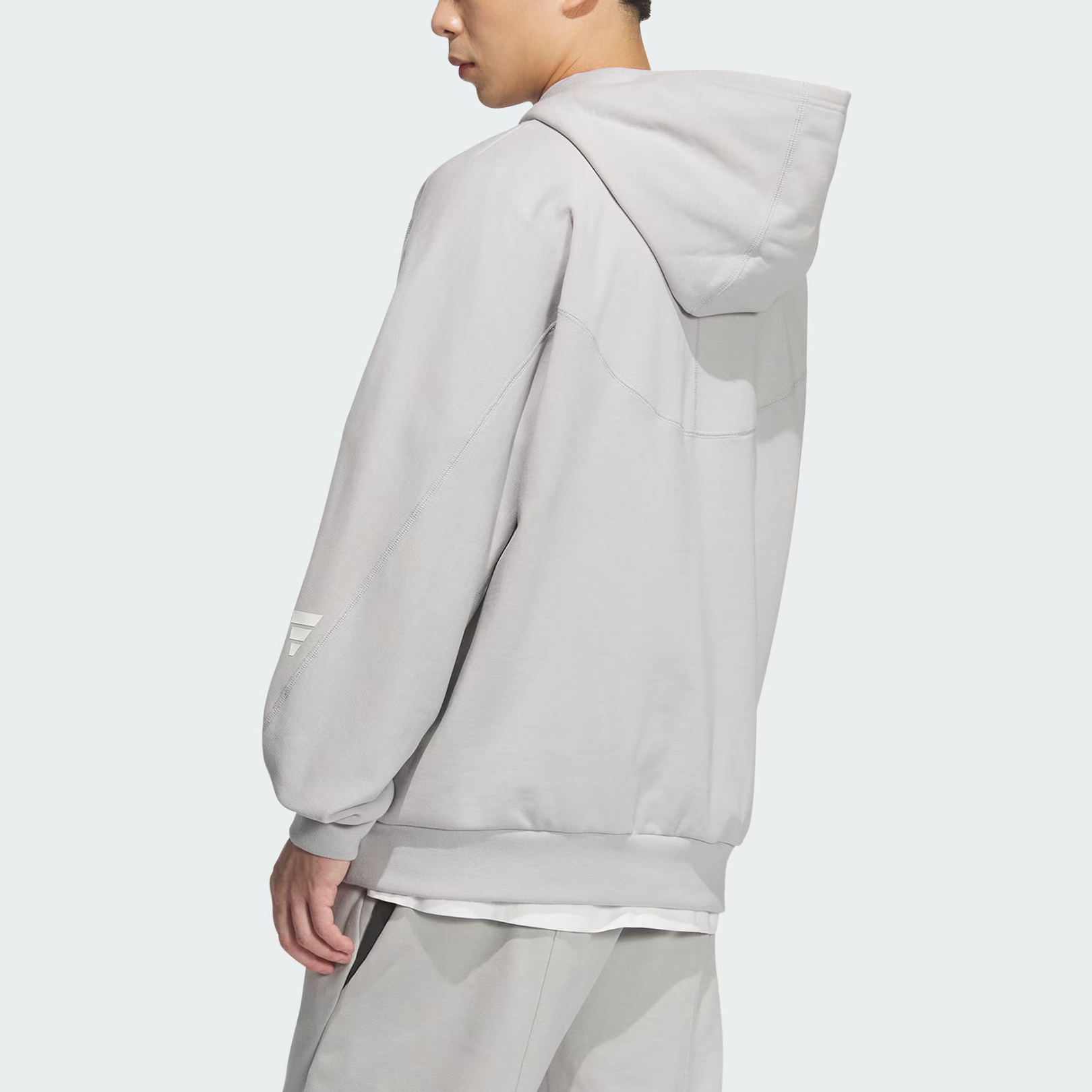 adidas FUSTL GFX HD Casual Loose Fit Hoodie Light Grey KA2459 圖 4