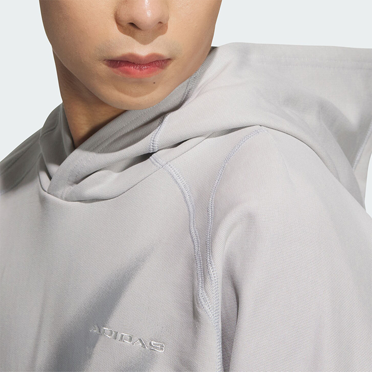 adidas FUSTL GFX HD Casual Loose Fit Hoodie Light Grey KA2459 圖 5