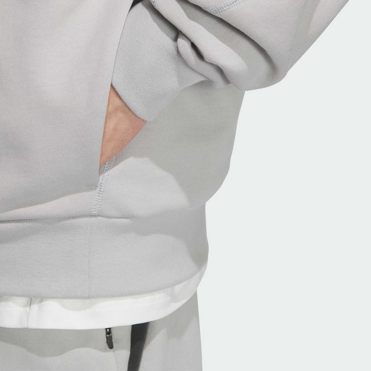 adidas FUSTL GFX HD Casual Loose Fit Hoodie Light Grey KA2459 圖 6