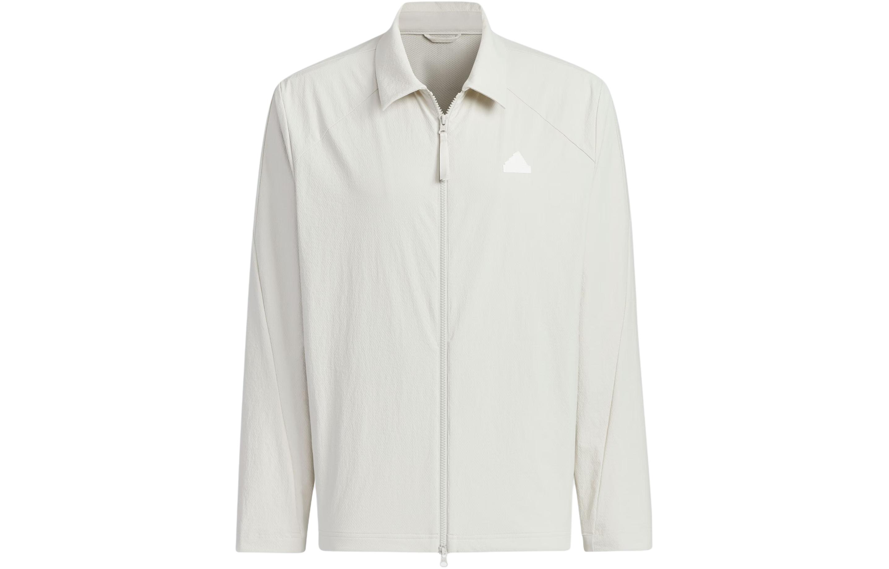 adidas Fustl Jkt11 Logo Casual Collar Jacket - Talc Color JE3889