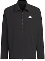 adidas Fustl Jkt11 Logo Casual Shirt Jacket Black JE3684 adidas Fustl Jkt11 Logo Casual Shirt Jacket Black JE3684