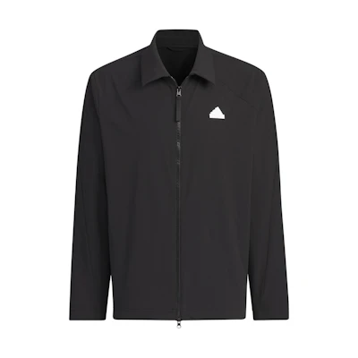adidas Fustl Jkt11 Logo Casual Shirt Jacket Black JE3684