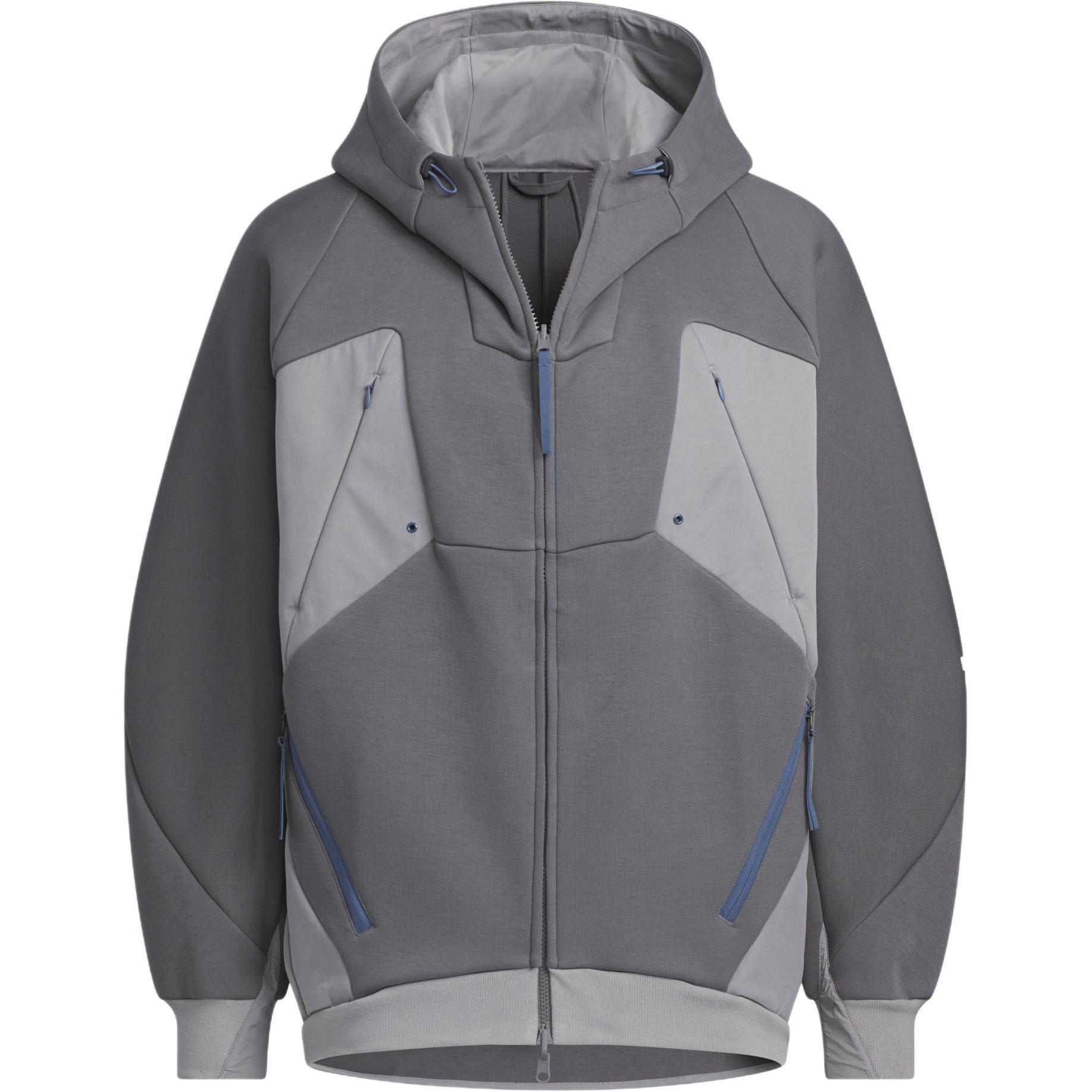 adidas FUSTL P Hoodie Mens Soft Long-Sleeve Jacket Deep Grey JM6189