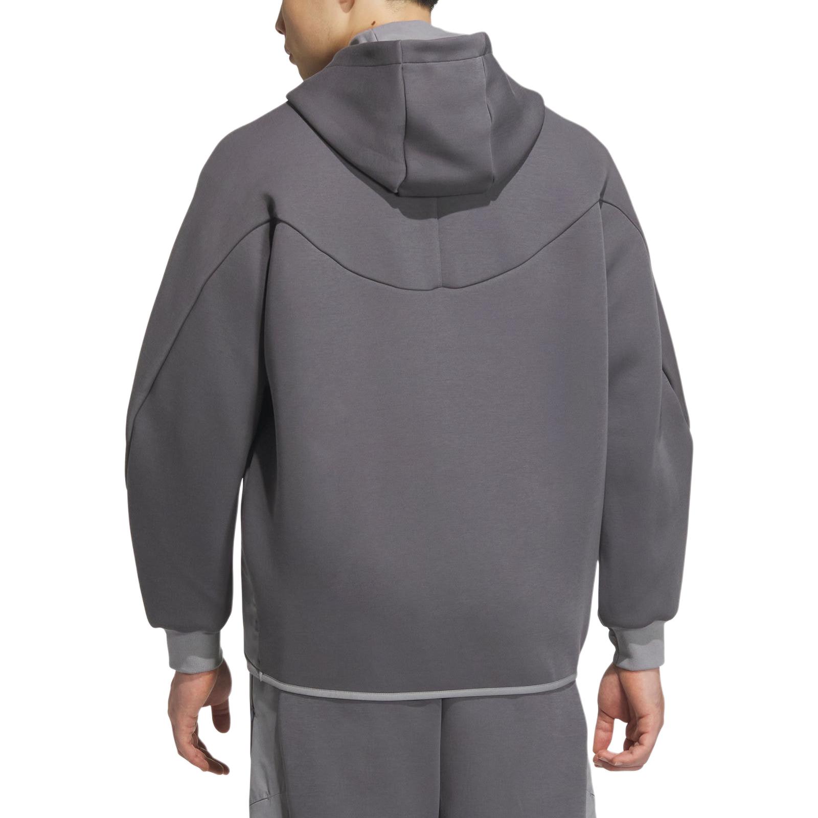 adidas FUSTL P Hoodie Mens Soft Long-Sleeve Jacket Deep Grey JM6189 圖 4