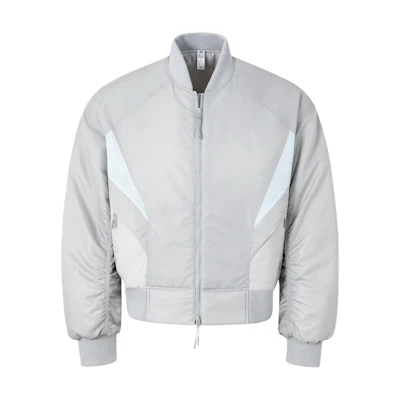 adidas FUSTL Padded Jacket Cement Gray Multi-Color Casual Warm Zip-Up for Men. JI6847