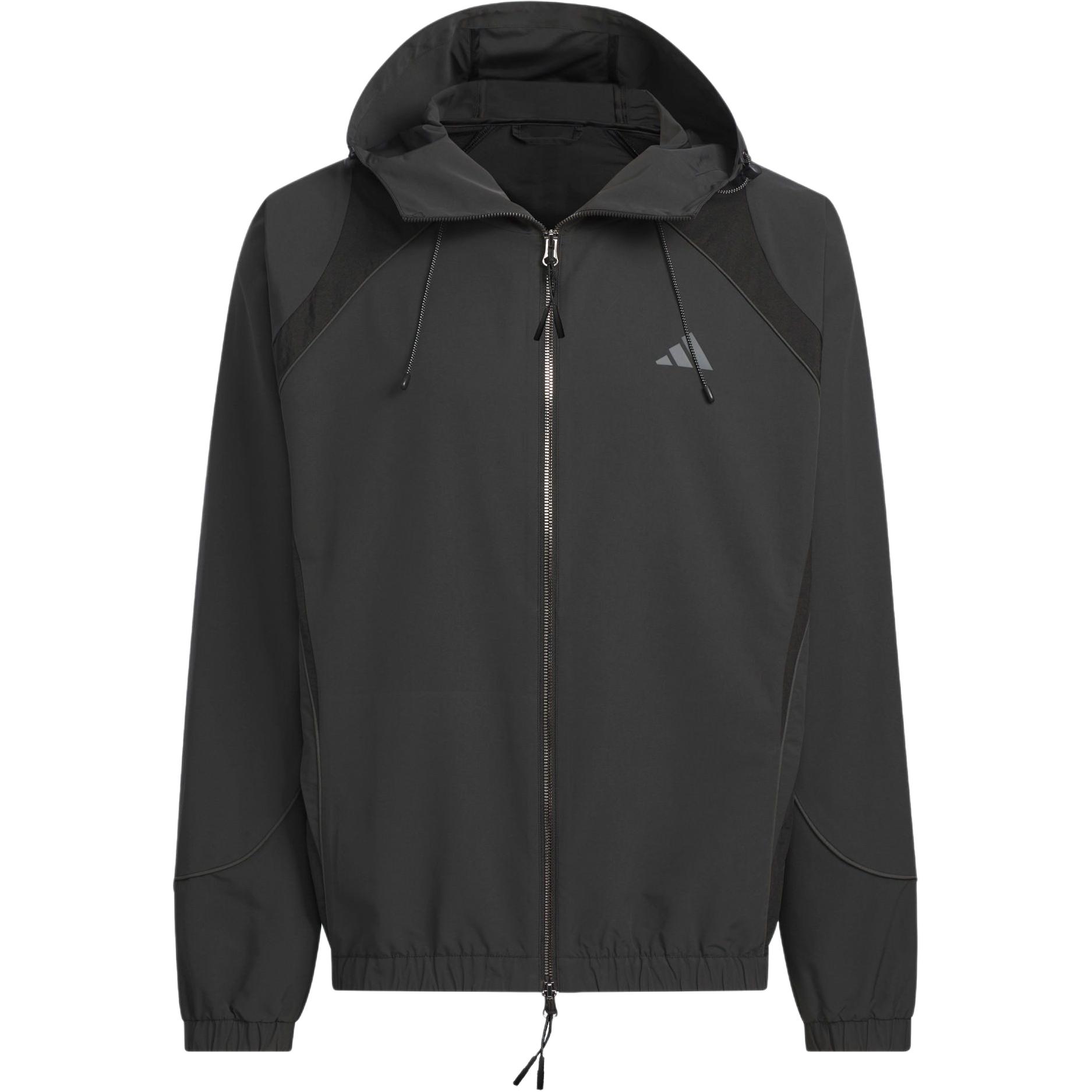adidas Fustl Woven Jacket Black Hooded Casual Sports Jacket JI8735