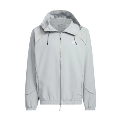 adidas FUSTL WOVEN Logo Striped Hooded Jacket Rock Grey Casualwear JI8736