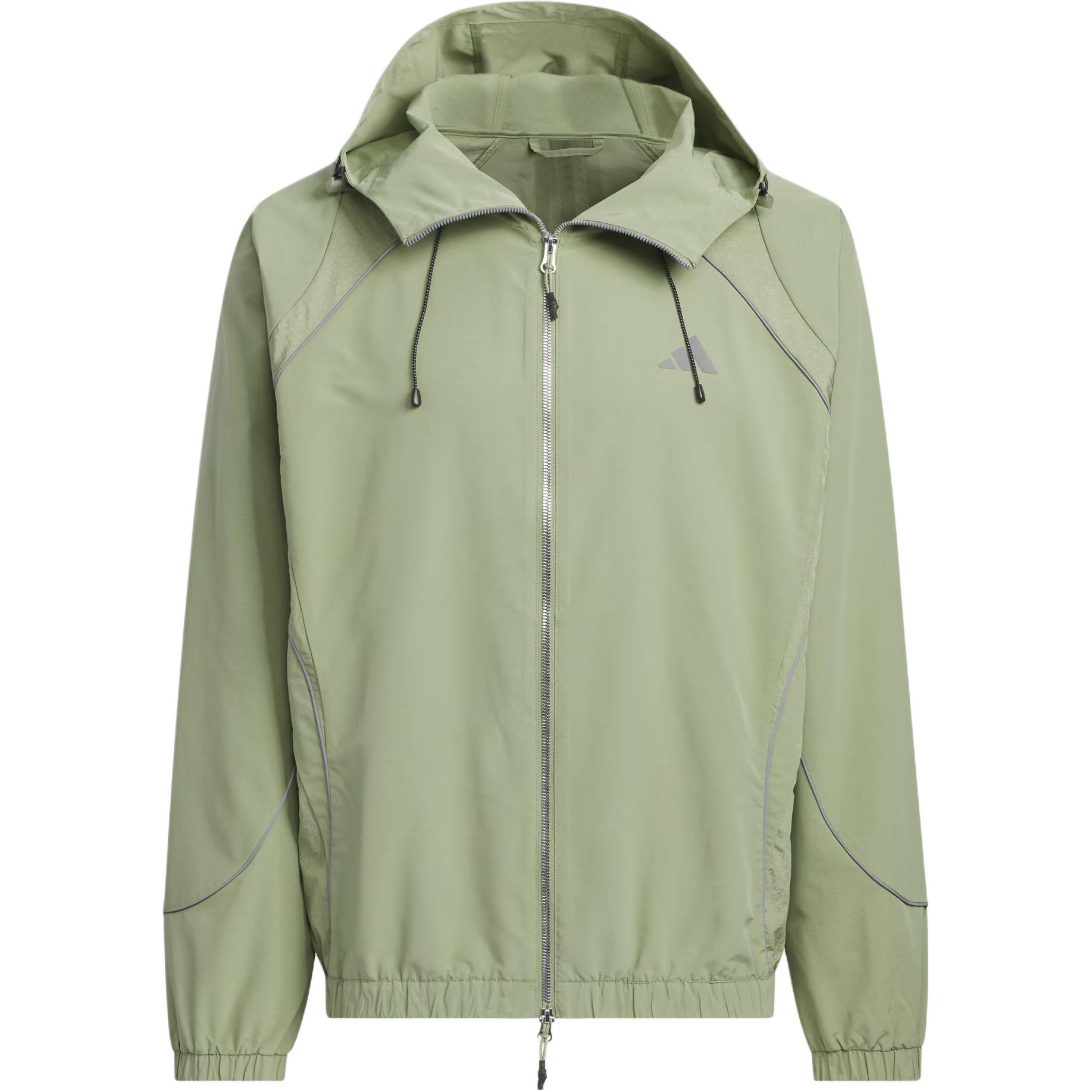 adidas FUSTL Woven Logo Striped Hoodie Jacket Tent Green - Sportswear JI8741